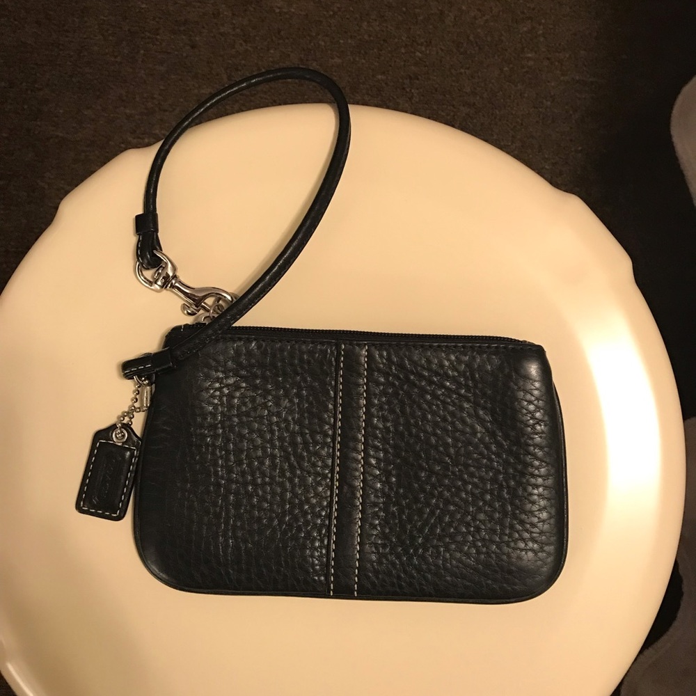 Authentic Leather Coach Wristlet